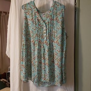 Floral sleeveless blouse